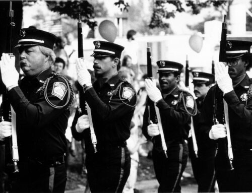 1986: Stamford Fire Department Honor Guard Marching In Two Events